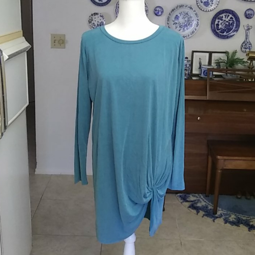 Teal long sleeve dress